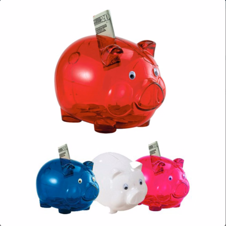 Promotional Translucent Piggy Coin Bank