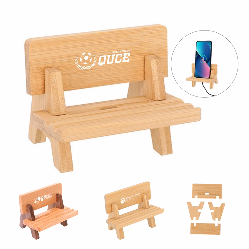 Creative Laser Printed Eco-Friendly Bench-Style Phone Stand With MOQ: 100Pcs