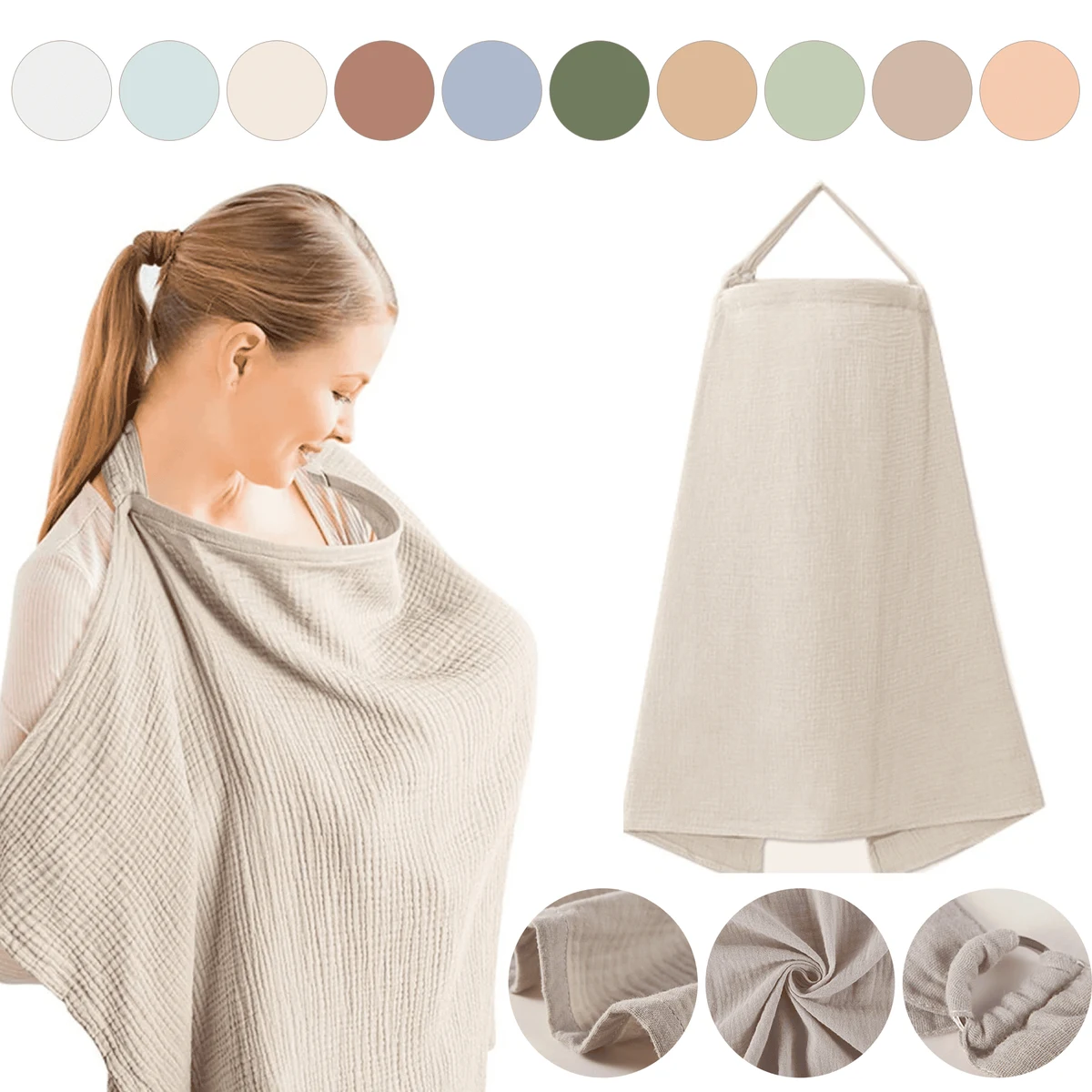 Soft Muslin Nursing Wrap 1
