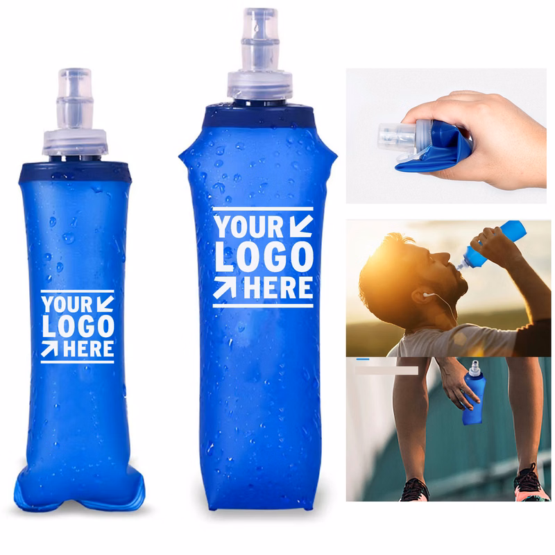 8 oz 250 ML Foldable TPU Outdoor Sport Water Hydration Bottle
