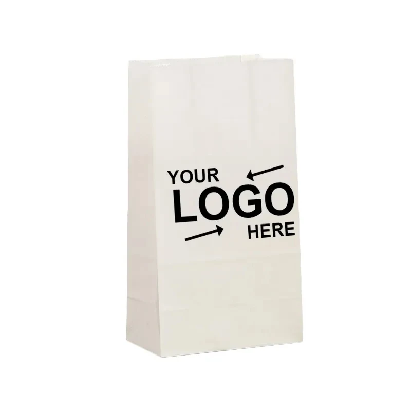 White Kraft Paper Food Bag 1