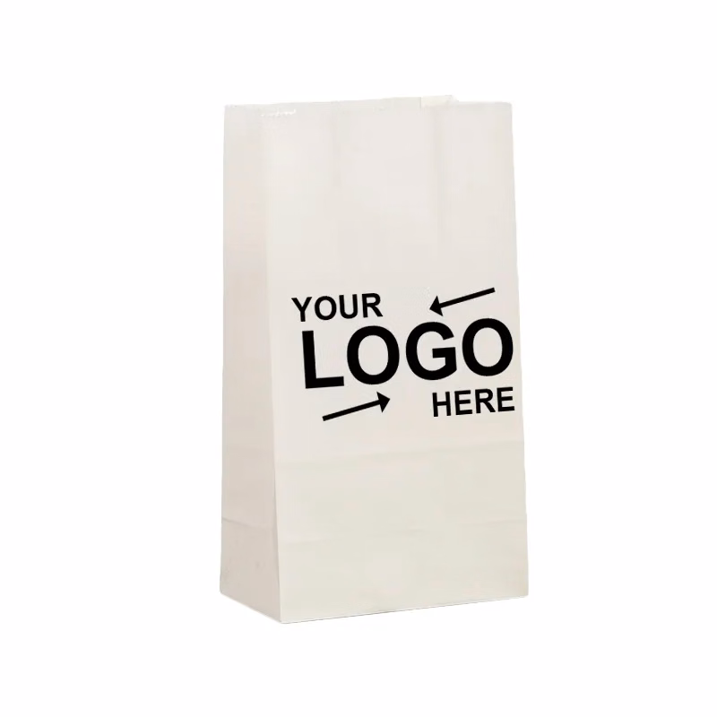 White Kraft Paper Food Bag