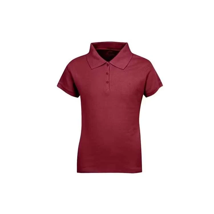 Premium Burgundy Girls' Polo Shirts - Size 14/16 (L) 1