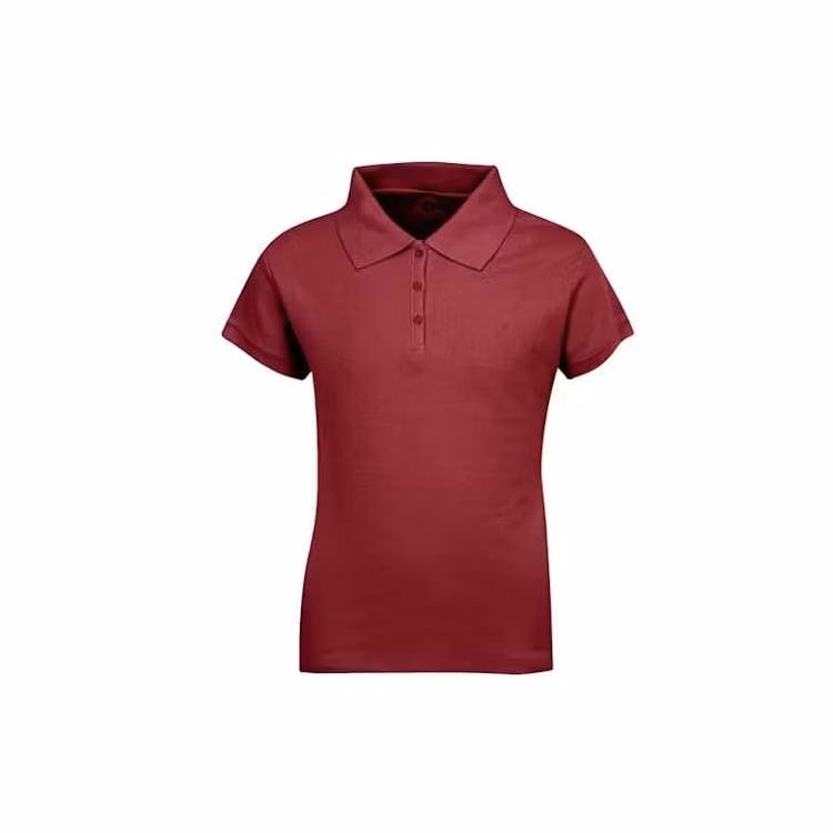 Premium Burgundy Girls' Polo Shirts - Size 14/16 (L)