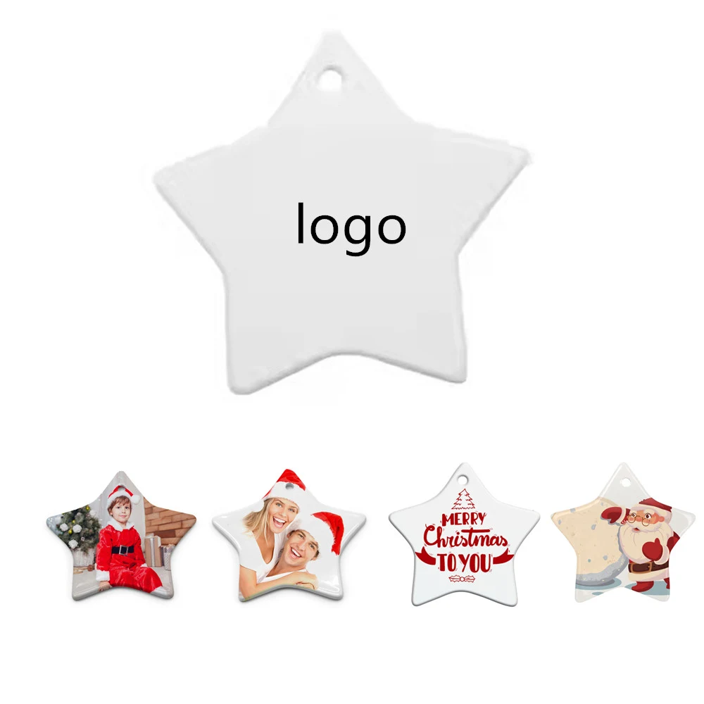 Star Shape Ceramic Christmas Ornament 1