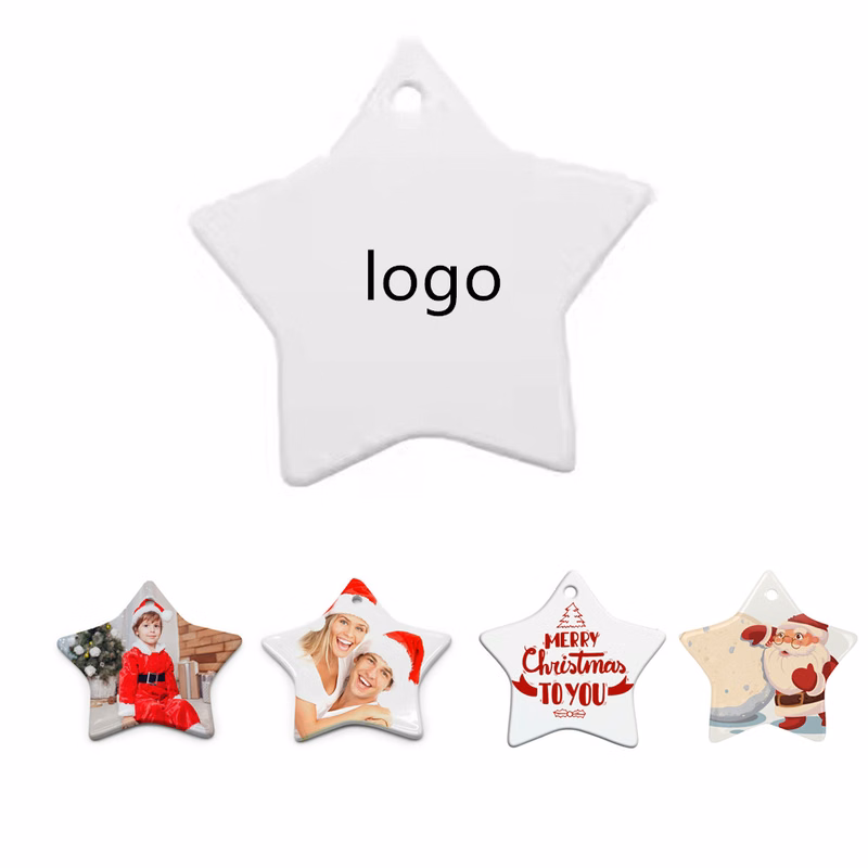 Star Shape Ceramic Christmas Ornament