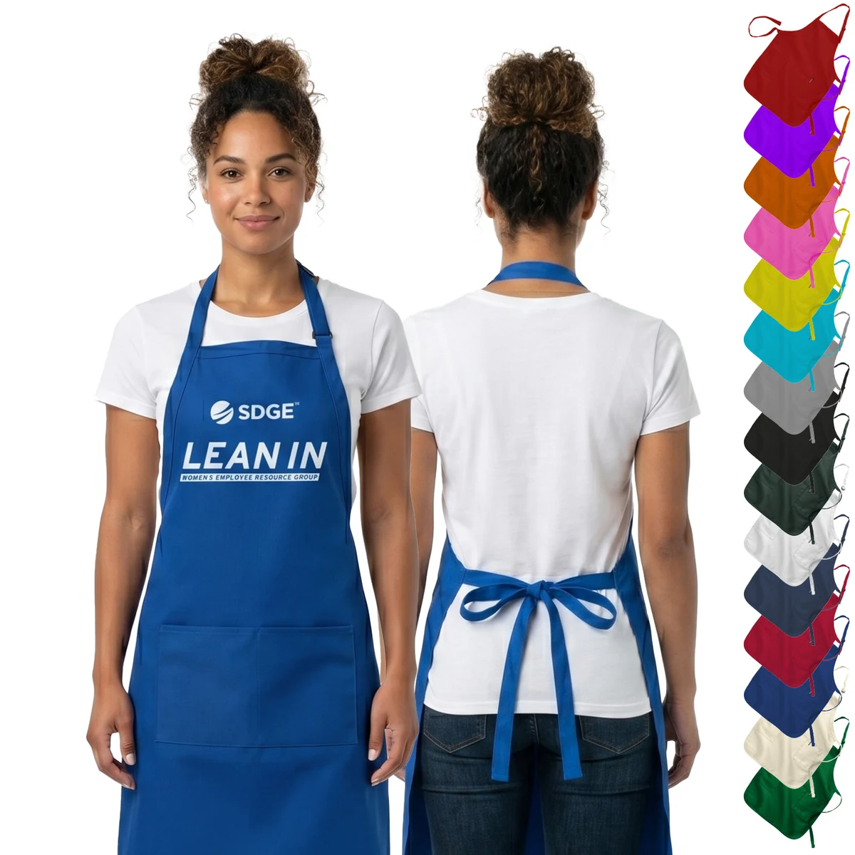 Kitchen Apron w/ Custom Imprint & Adjustable Strap 22" x 32" 1