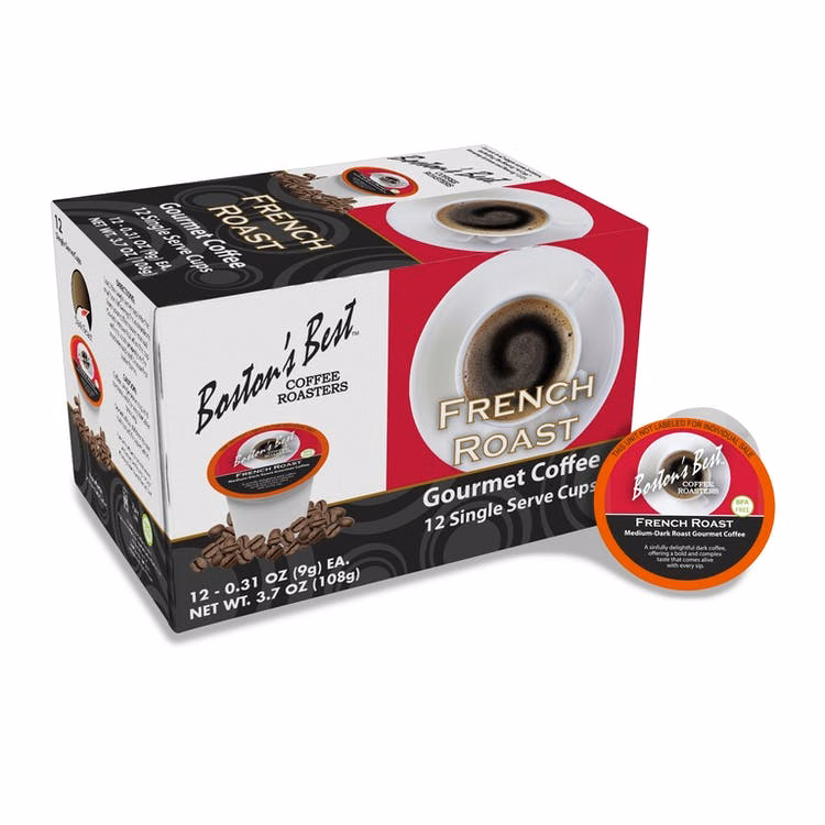 French Roast Gourmet Coffee Pods - 12 Single Serves/Box