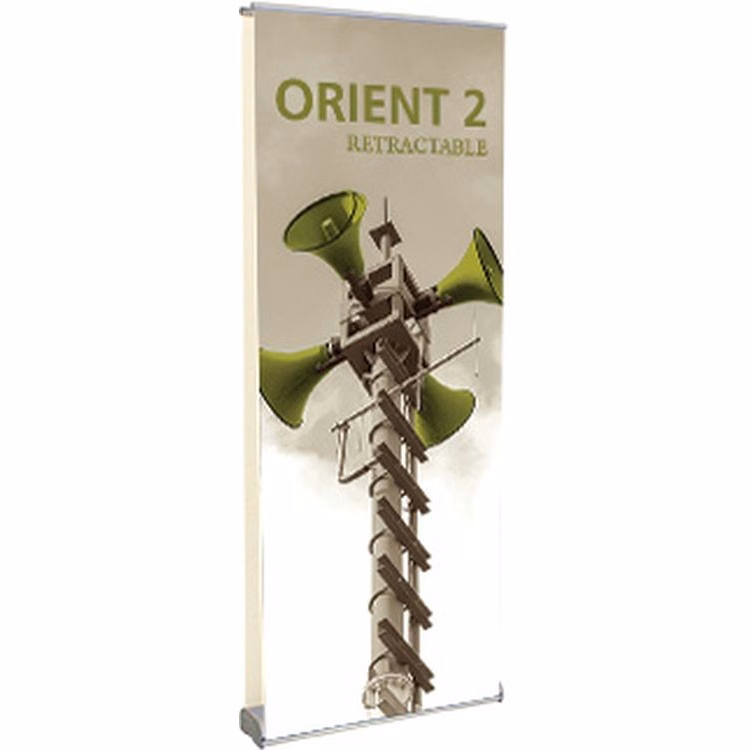 Orient 800 Silver Double-Sided Retractable Banner Stand