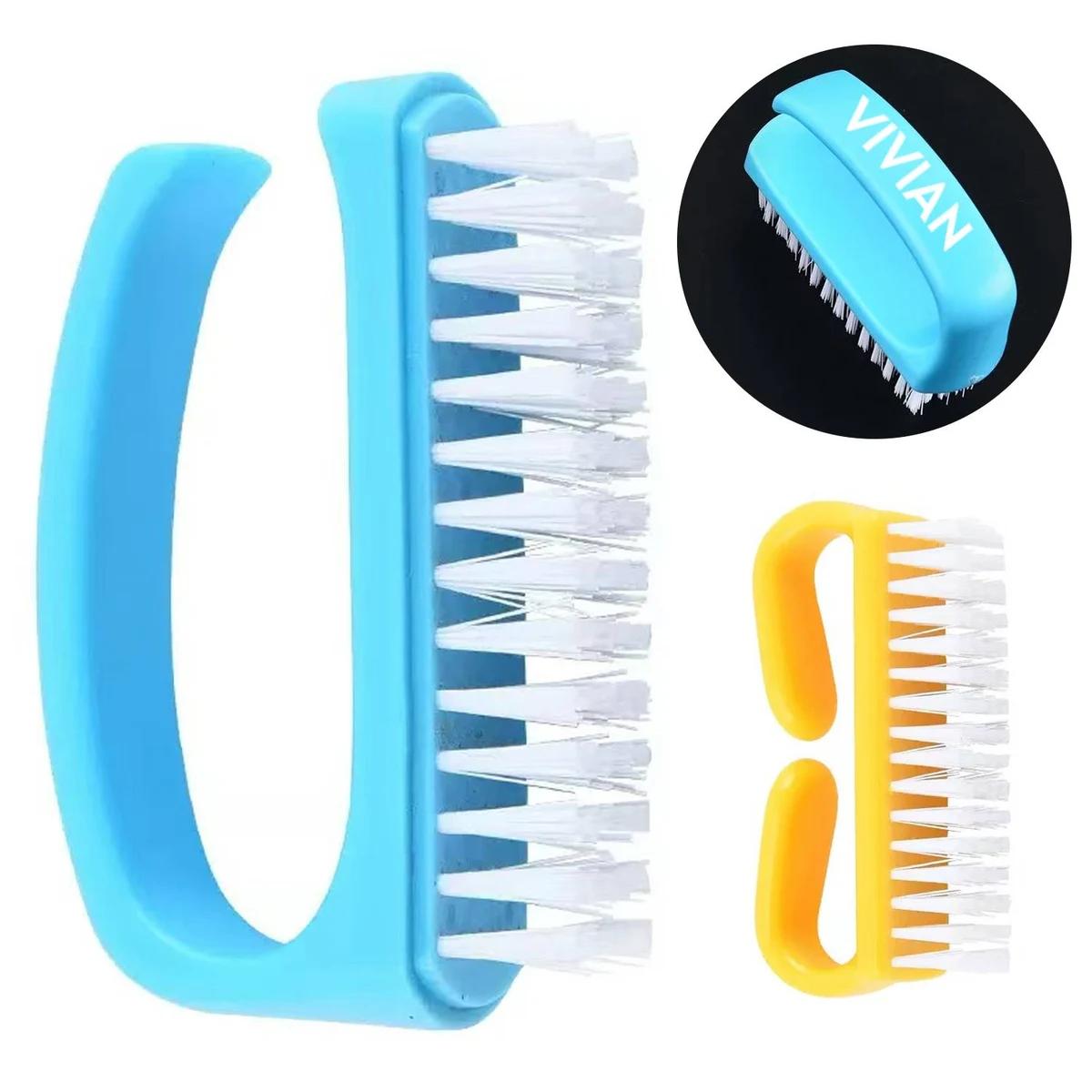 Plastic Nail Cleaning Brush Single Or Horn Handle 1