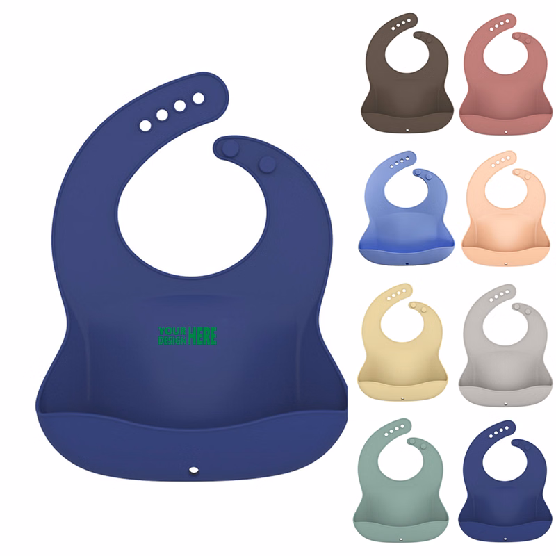 Silicone Baby Bibs - Food-Grade, Adjustable Fasteners