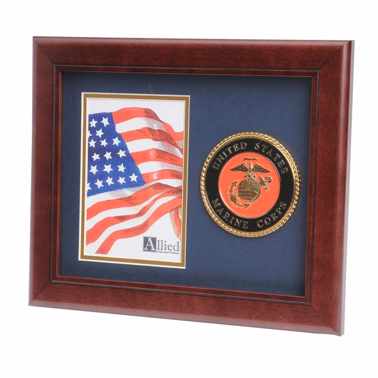 U.S. Marine Corps Medallion 4-Inch by 6-Inch Portrait Picture Frame