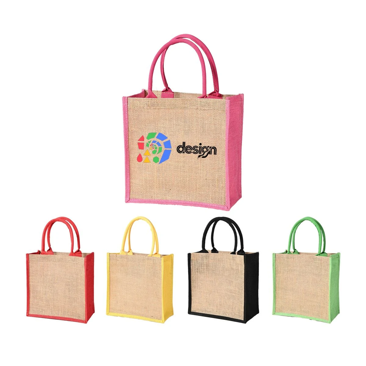 Eco Jute Burlap Bag, Reusable Shopping Tote For Promotion, custom tote bag with logo imprint 1