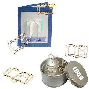 Book Shaped Paper Clips in Tin Box 1