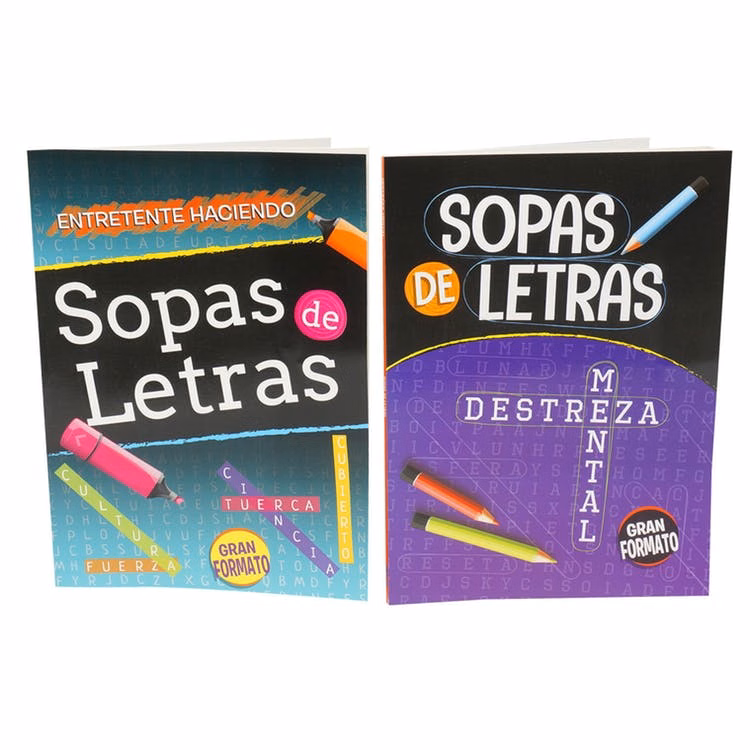 Spanish Word Search Books Large Format - 80 Pages Two Titles