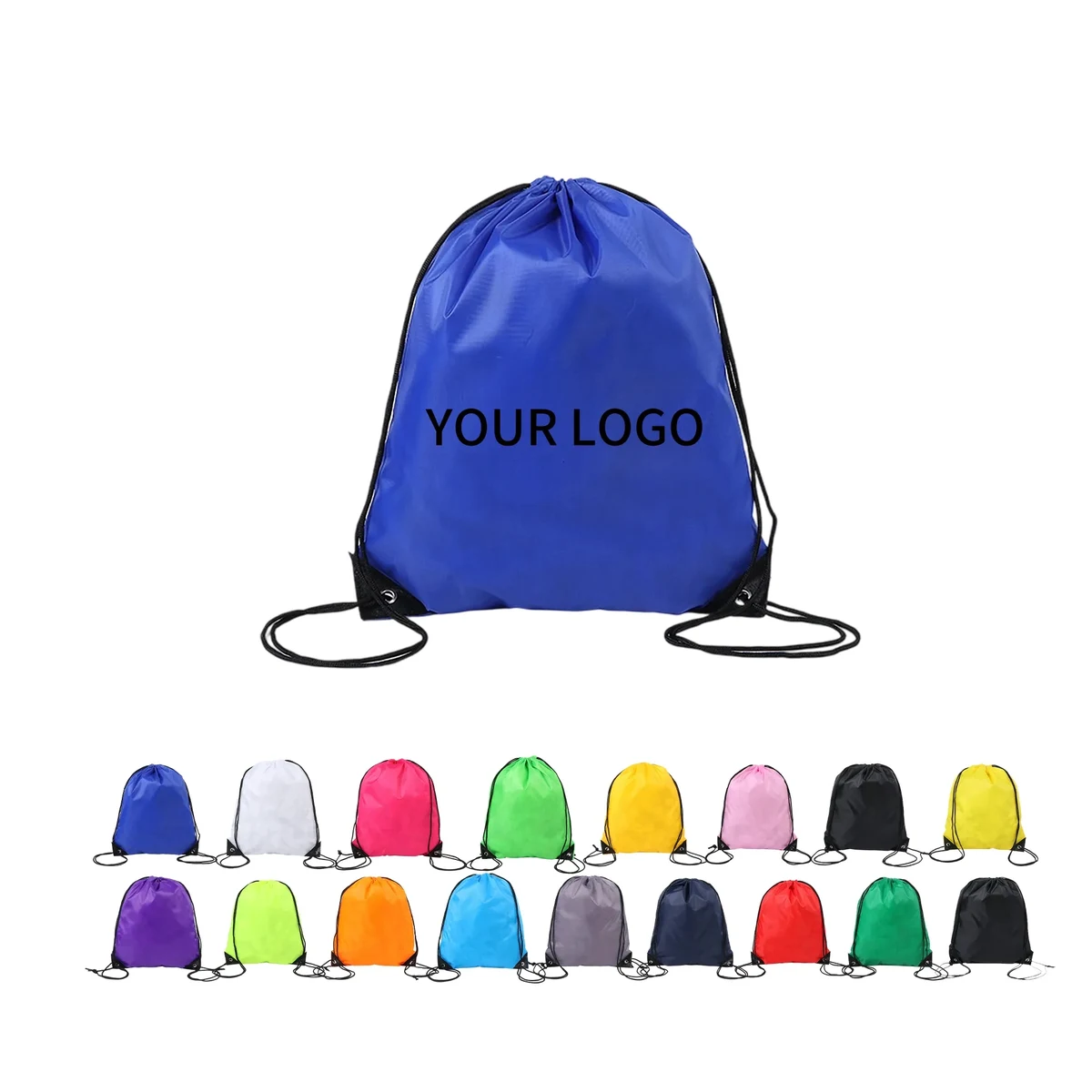 Sports Drawstring Sack Washable Polyester 14x16 1