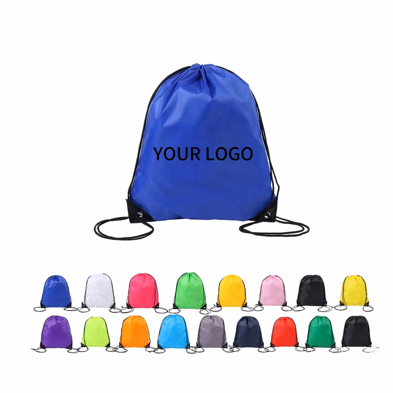 Sports Drawstring Sack Washable Polyester 14x16