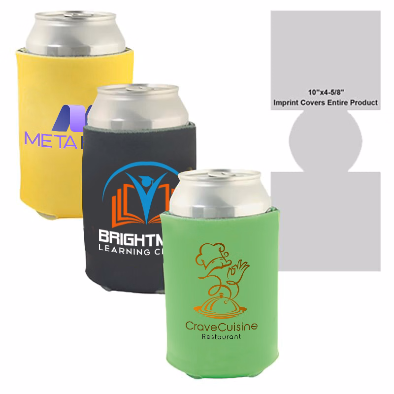 Pocket Can Coolie - 3 Side Full Color Imprint Included!