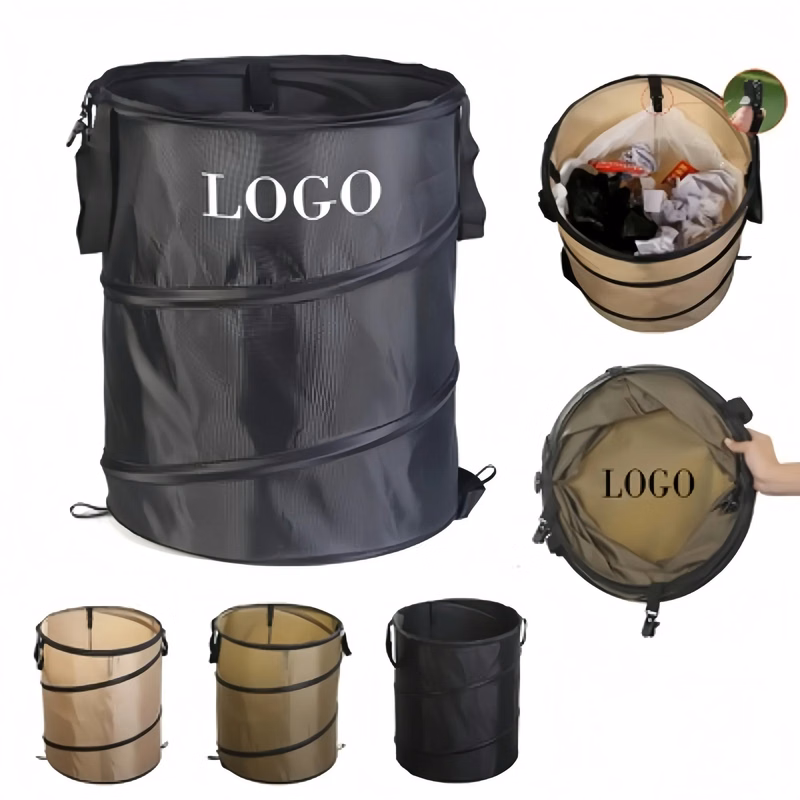 37L Collapsible Camping Trash Can - Outdoor Garbage Bin