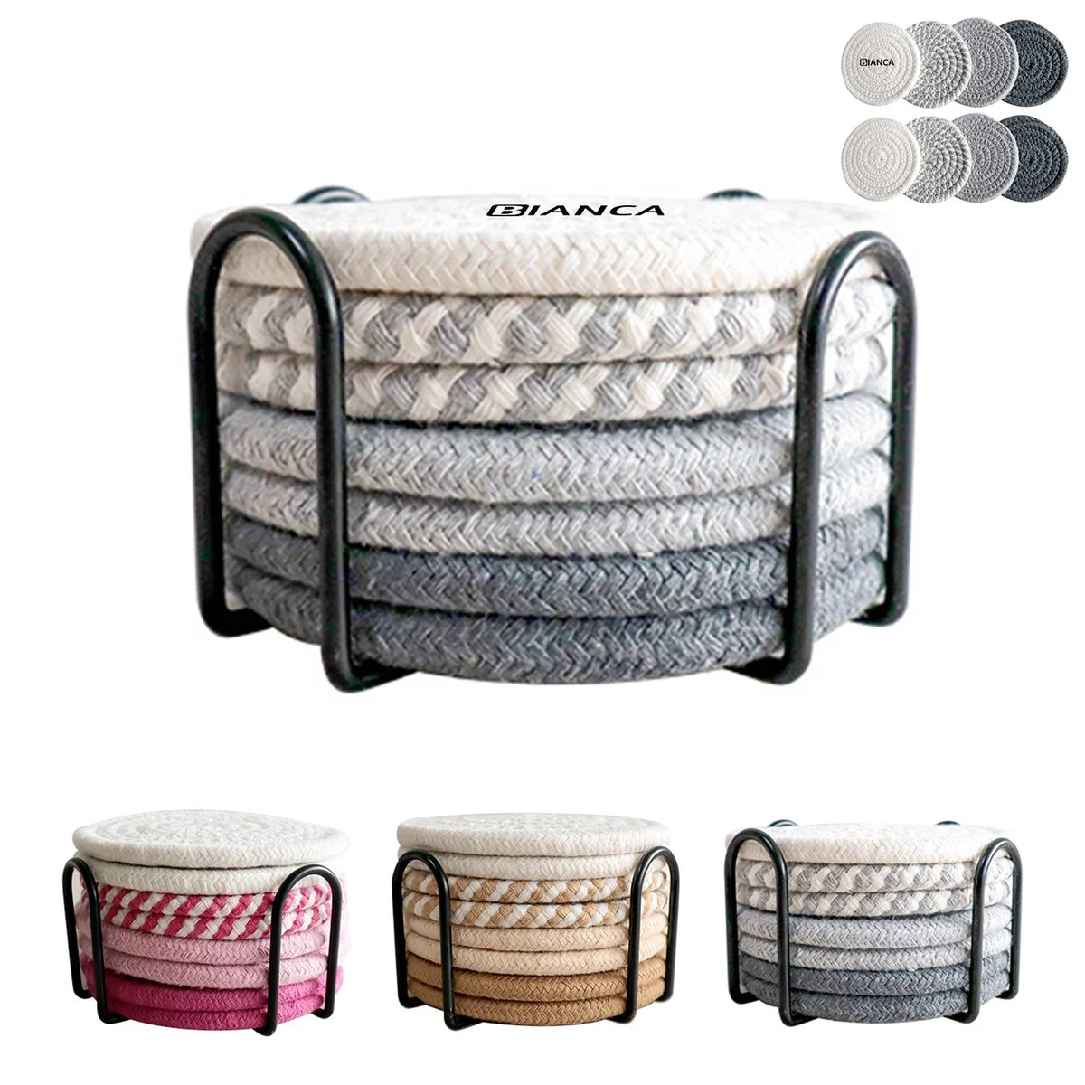 Fabric Woven Cup Coasters 1