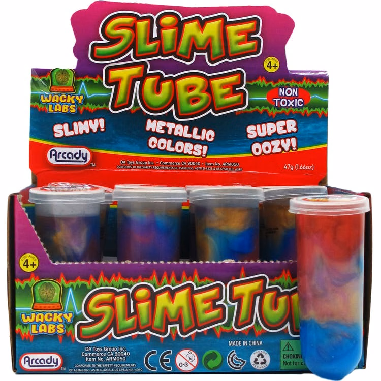 Slime Tubes - Metallic Colors 3.5"