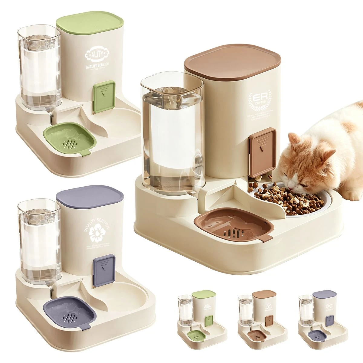 Pet Food Water Integrated Feeder 1