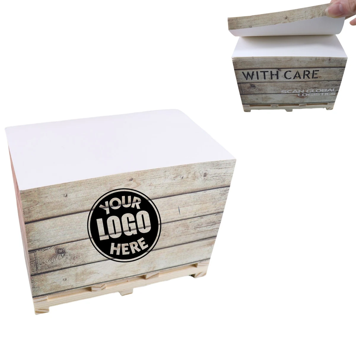 Customized Sticky Notes w/Wooden Brackets 1