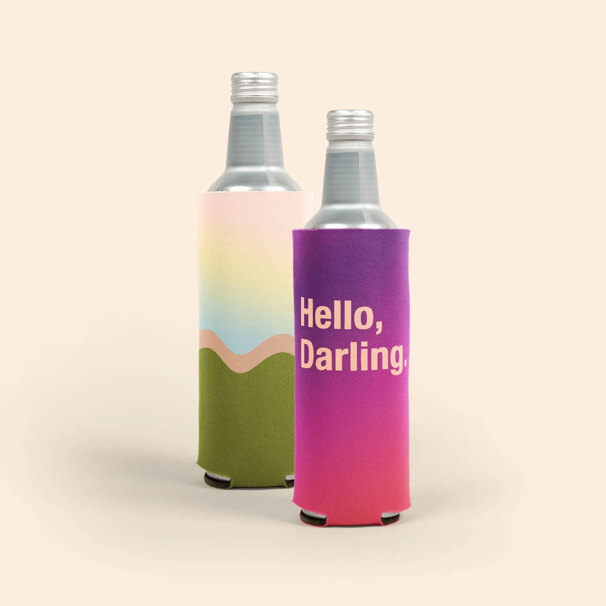 Aluminum Bottle Coolie 4Cp, custom koozie with logo imprint 1