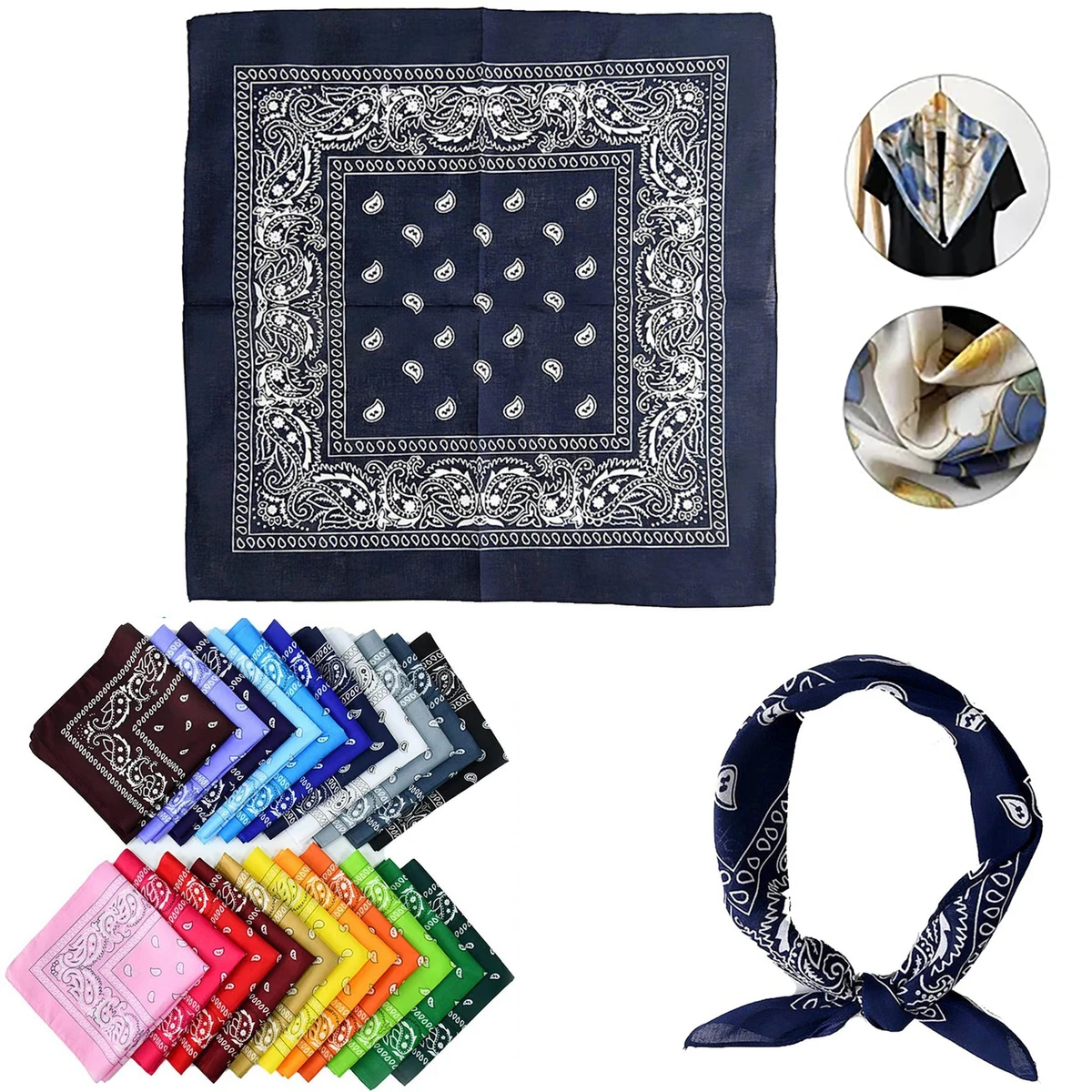 Women Full Color Silk Square Scarf 1