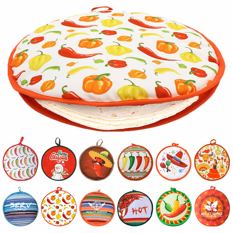 Insulated Cloth Food Tortilla Warmer Pouch