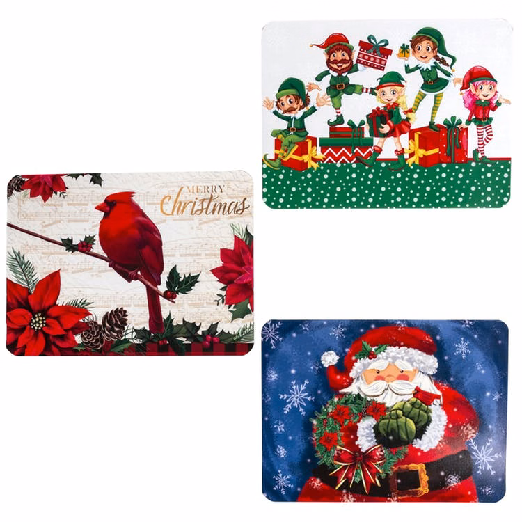 Christmas Placemats - 12" x 16" 3 Assorted Designs