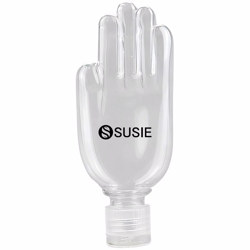 Palm Shaped Clear PVC Hand Sanitizer Bottle