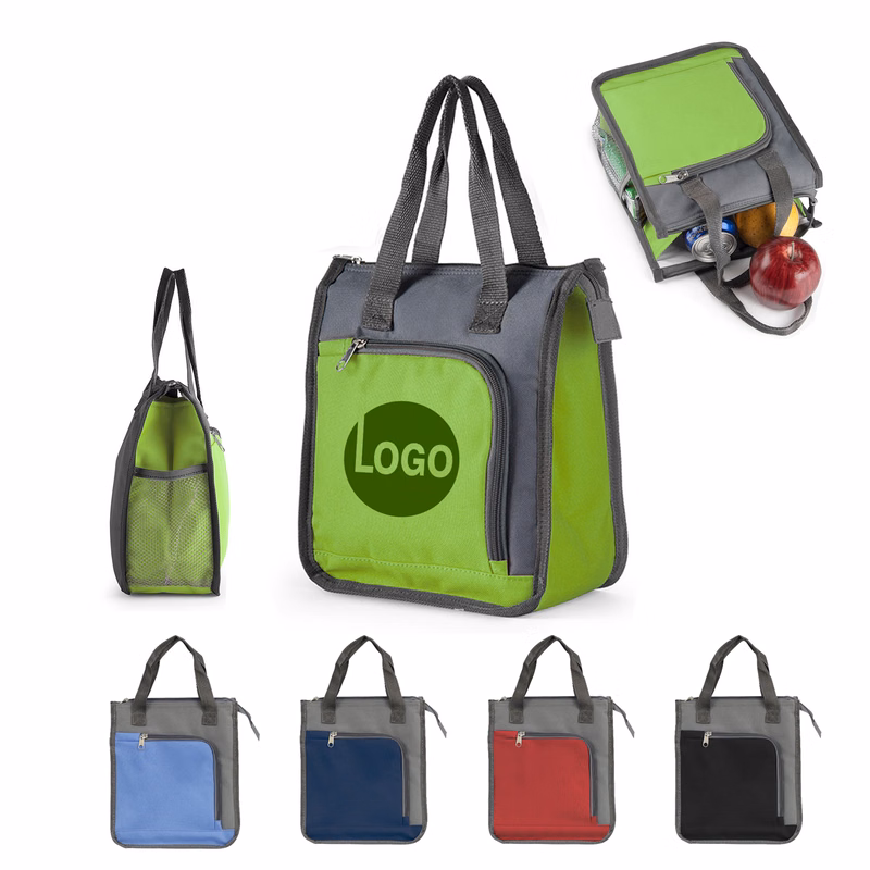 Durable Zippered Insulated Lunch Bag with Spacious Compartments