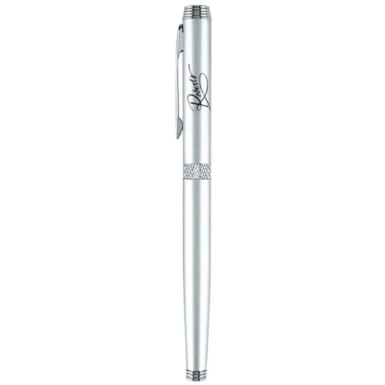 Satin Chrome Cap-Off Rollerball Aluminum Pen 1