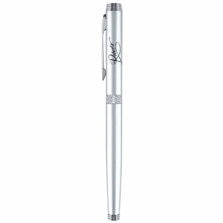 Satin Chrome Cap-Off Rollerball Aluminum Pen