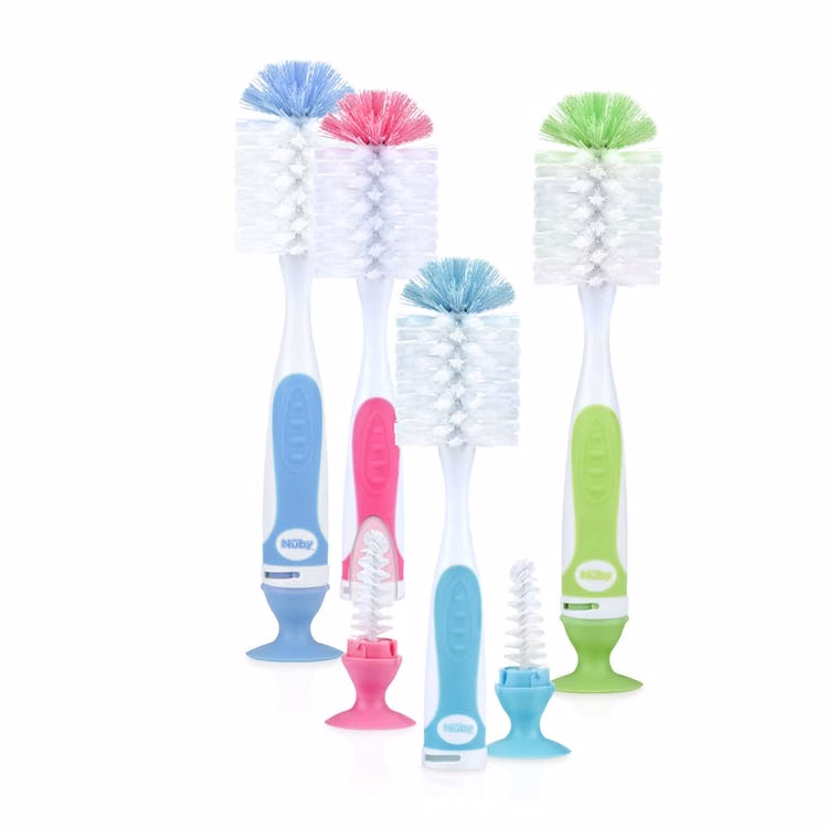 Nuby Bottle Brushes - Easy Clean 2 Part Suction Base