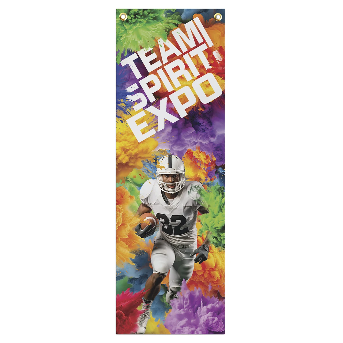 5Wx120L Badge Satin Banner 1