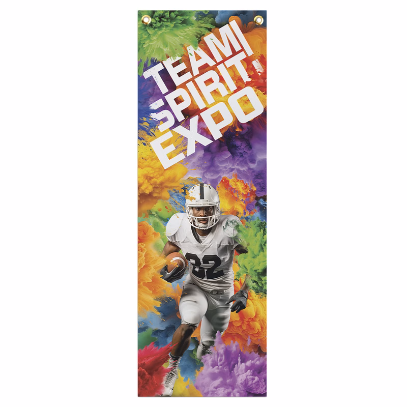 5Wx120L Badge Satin Banner