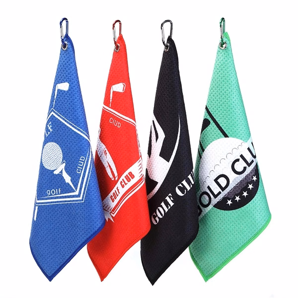 Full Color Microfiber Waffle Golf Towel