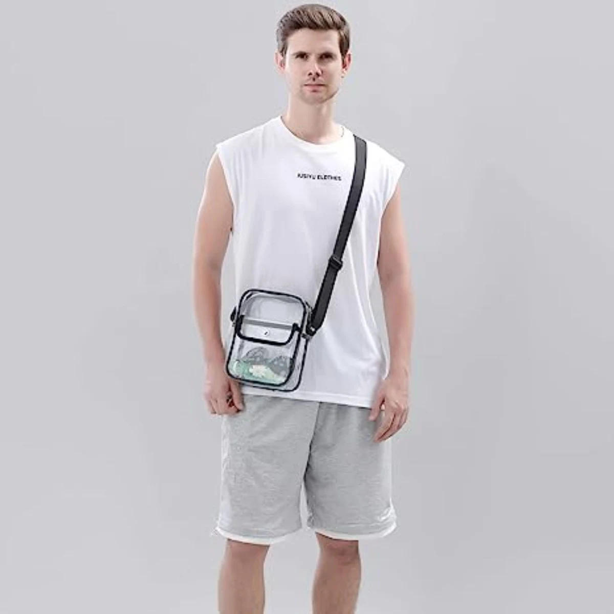 Stadium Approved Clear Purse Handbag PVC Crossbody Bag 1