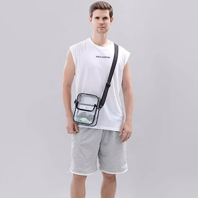 Stadium Approved Clear Purse Handbag PVC Crossbody Bag