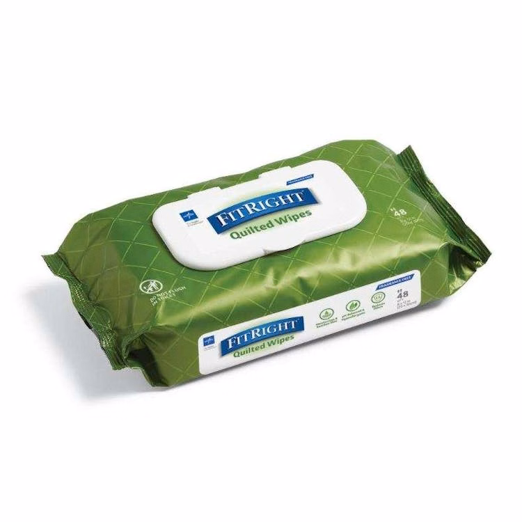 FitRight Aleo Personal Cleansing Wipes - 48 per Pack 8" x 12"