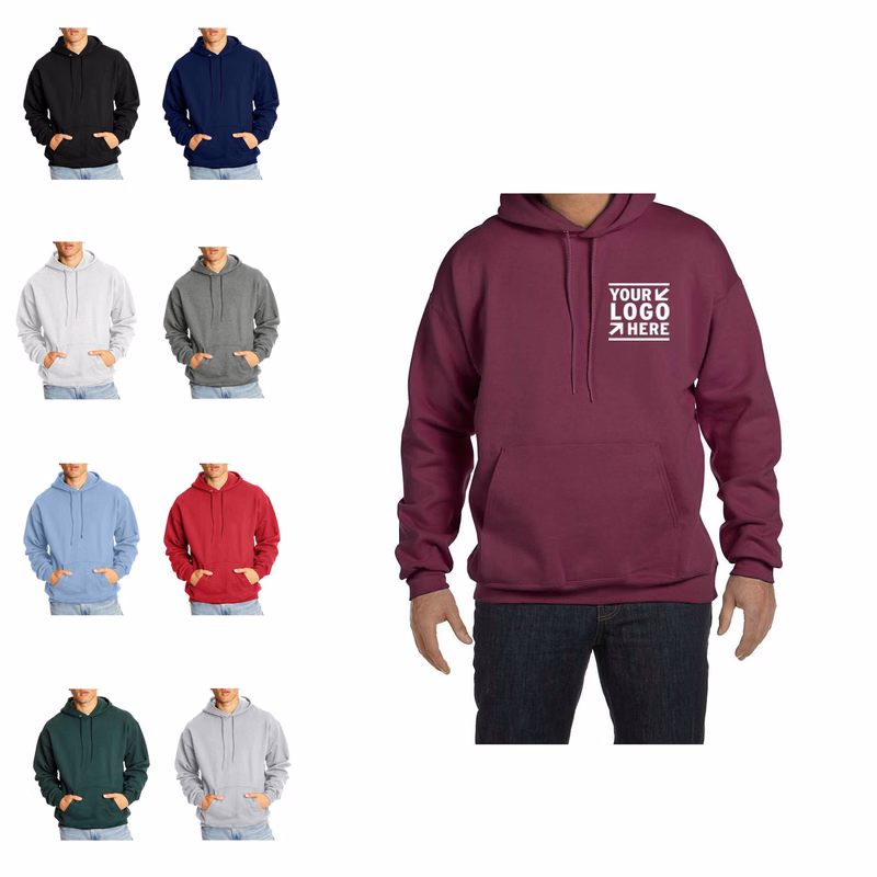 Men's Midweight Pullover Hooded Fleece Sweatshirt