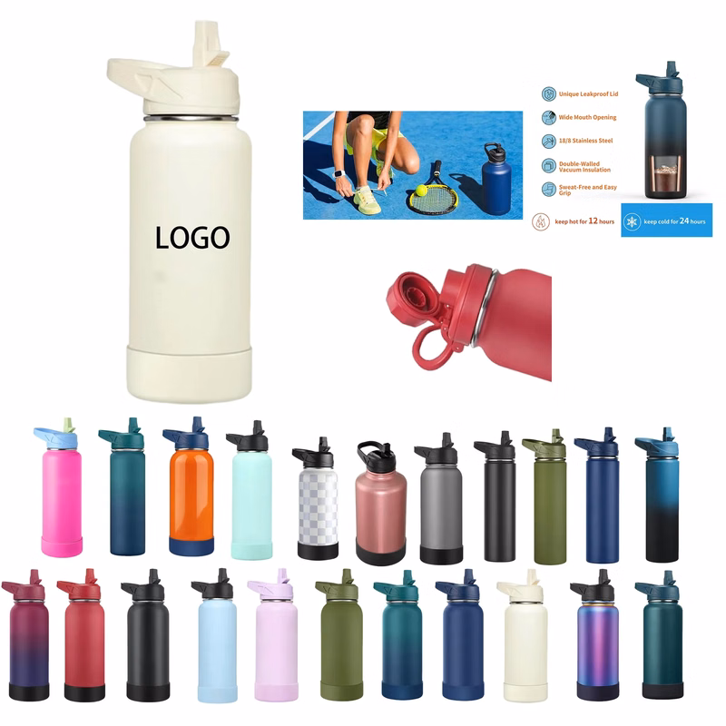 32 oz Stainless Steel Sports Bottle