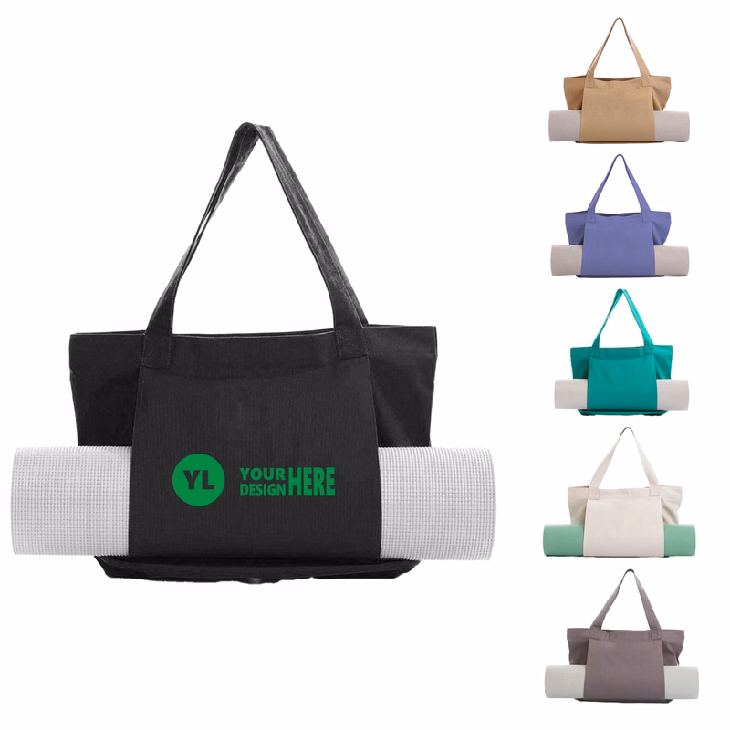 Yoga Mat Canvas Tote With Holder