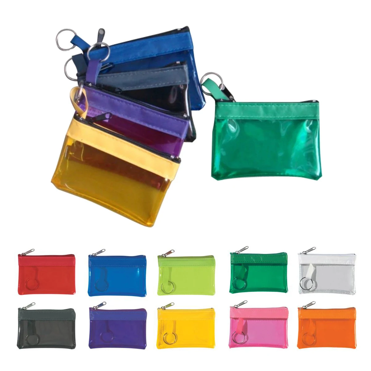 PVC Wallet Coin Purse w/ Key Ring 1