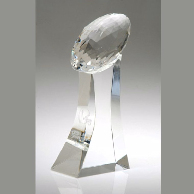 Optical Crystal Football Trophy