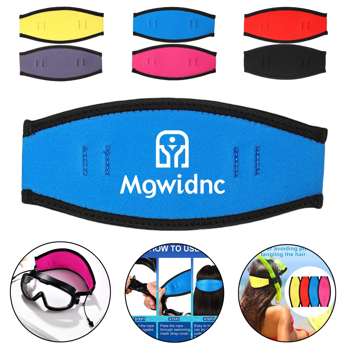 Swimming Goggles Strap Cover Dive Mask Band Neoprene Protector Snorkeling Scarf. 1