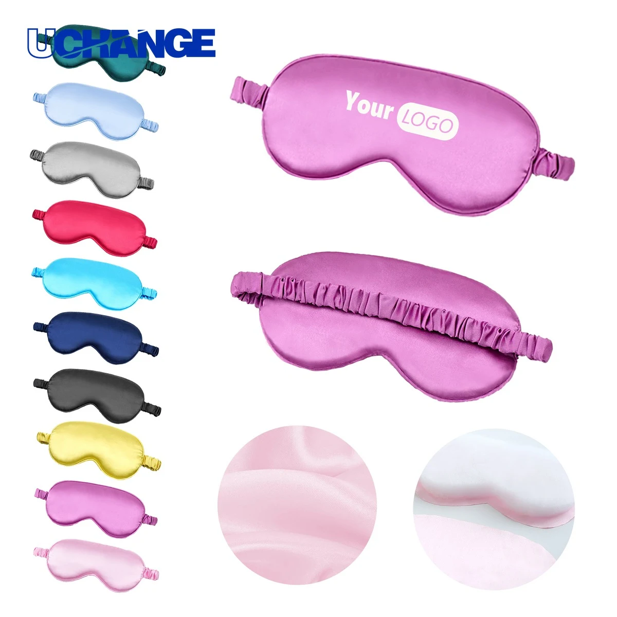 Faux Silk Sleep Eye Mask MOQ 50 for Travel and Rest 1