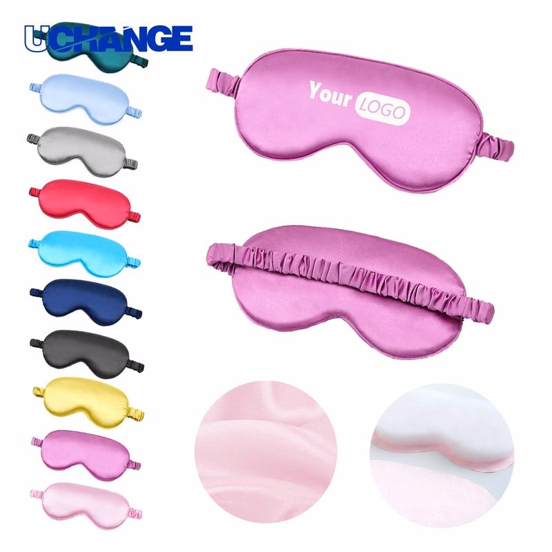 Faux Silk Sleep Eye Mask MOQ 50 for Travel and Rest